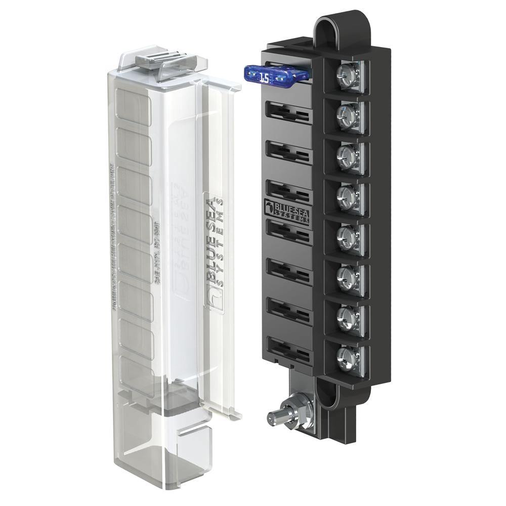 Blue Sea 5046 ST Blade Compact Fuse Blocks - 8 Circuits w/Cover [5046] - shopbulluna.com