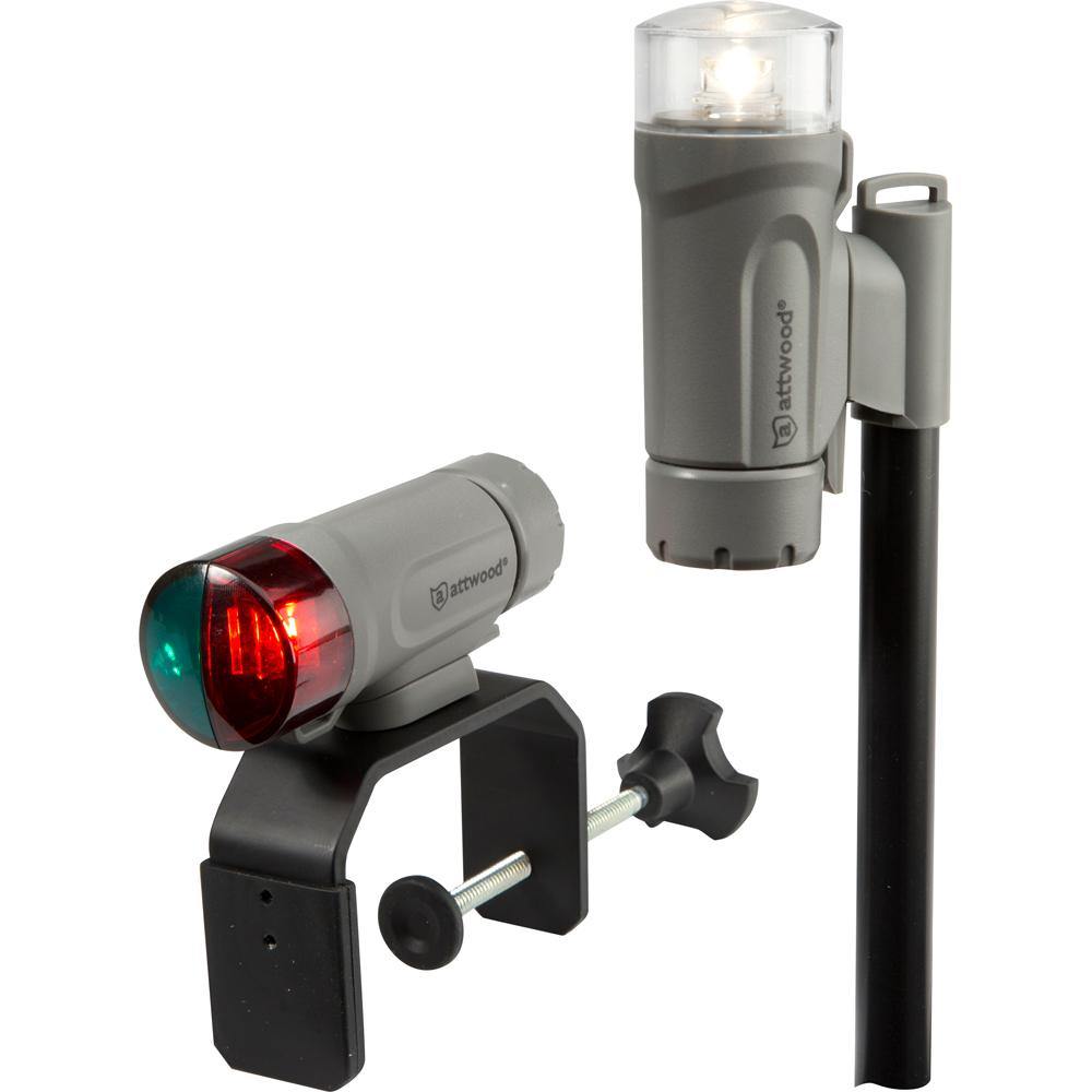 Attwood Clamp-On Portable LED Light Kit - Marine Gray [14190-7] - shopbulluna.com