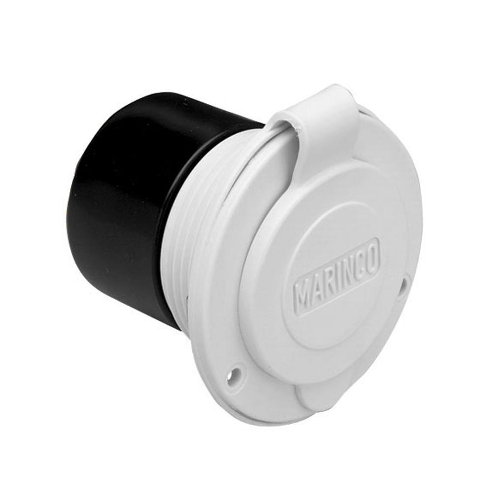 Marinco 15A 125V On-Board Charger Inlet - Front Mount - White [150BBIW] - shopbulluna.com