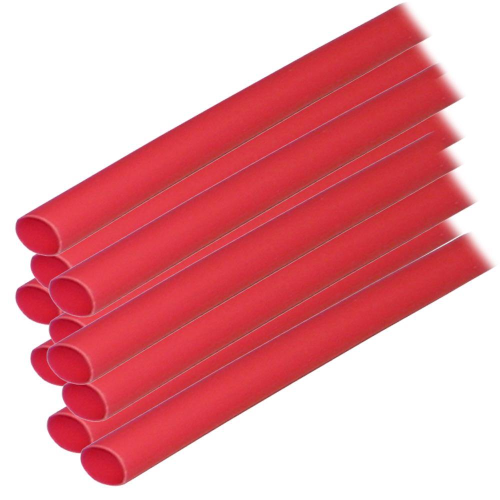 Ancor Adhesive Lined Heat Shrink Tubing (ALT) - 1/4" x 6" - 10-Pack - Red [303606] - shopbulluna.com