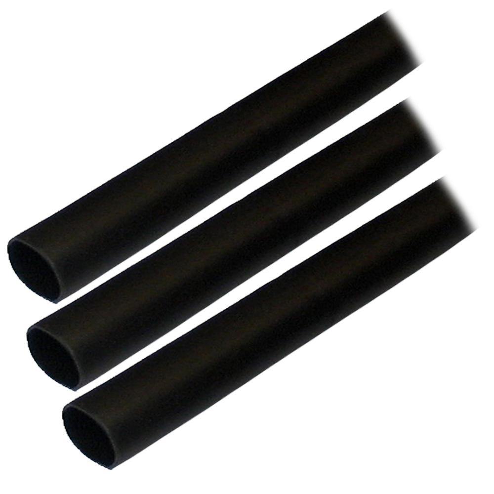 Ancor Adhesive Lined Heat Shrink Tubing (ALT) - 1/2" x 3" - 3-Pack - Black [305103] - shopbulluna.com