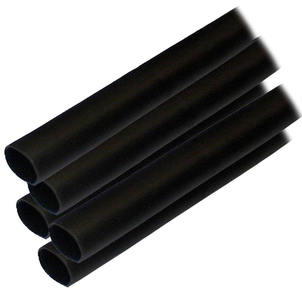 Ancor Adhesive Lined Heat Shrink Tubing (ALT) - 1/2" x 6" - 5-Pack - Black [305106] - shopbulluna.com