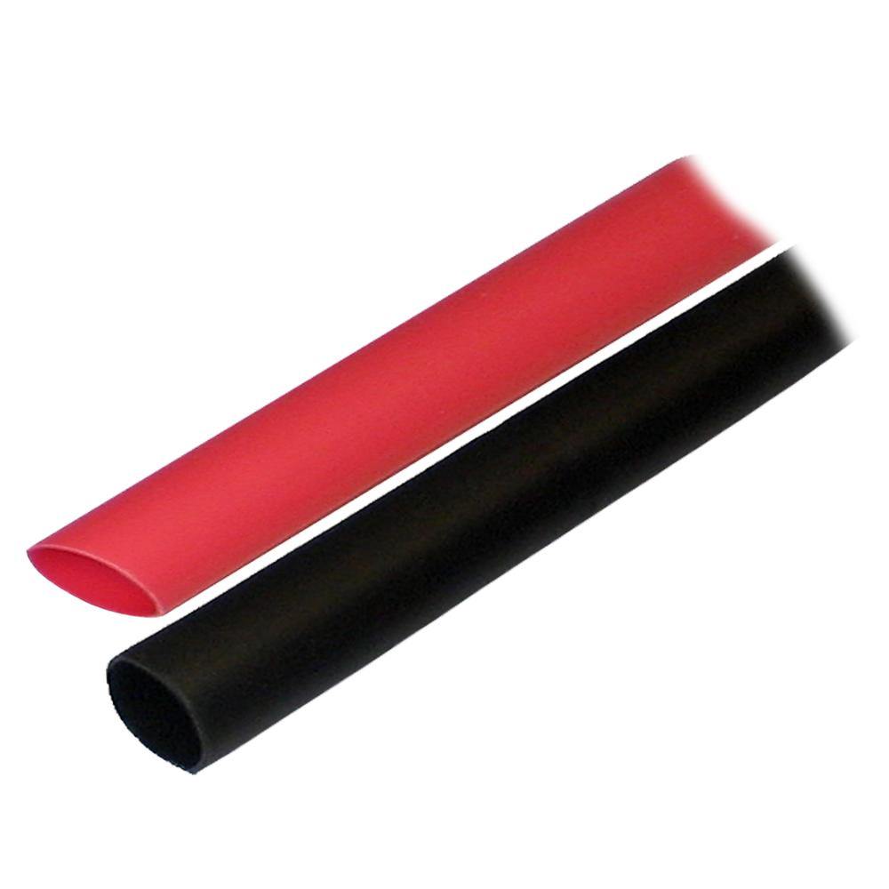 Ancor Adhesive Lined Heat Shrink Tubing (ALT) - 1/2" x 3" - 2-Pack - Black/Red [305602] - shopbulluna.com