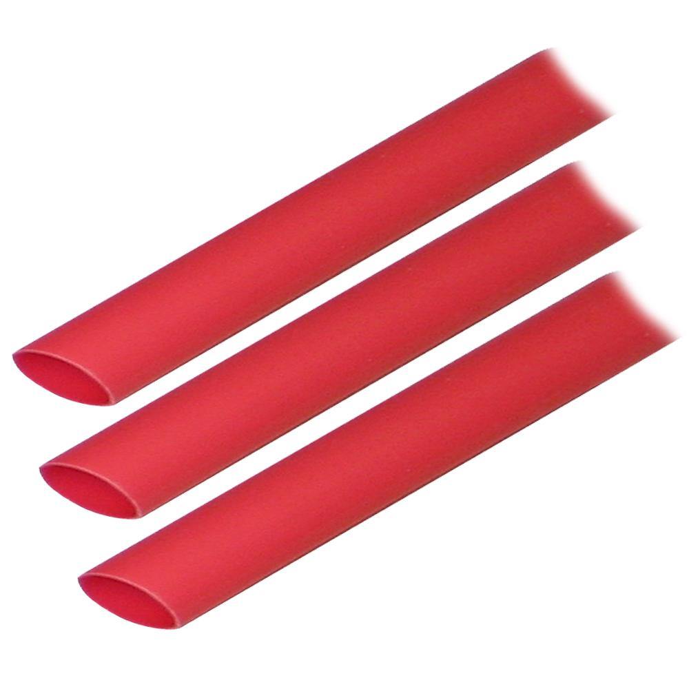 Ancor Adhesive Lined Heat Shrink Tubing (ALT) - 1/2" x 3" - 3-Pack - Red [305603] - shopbulluna.com