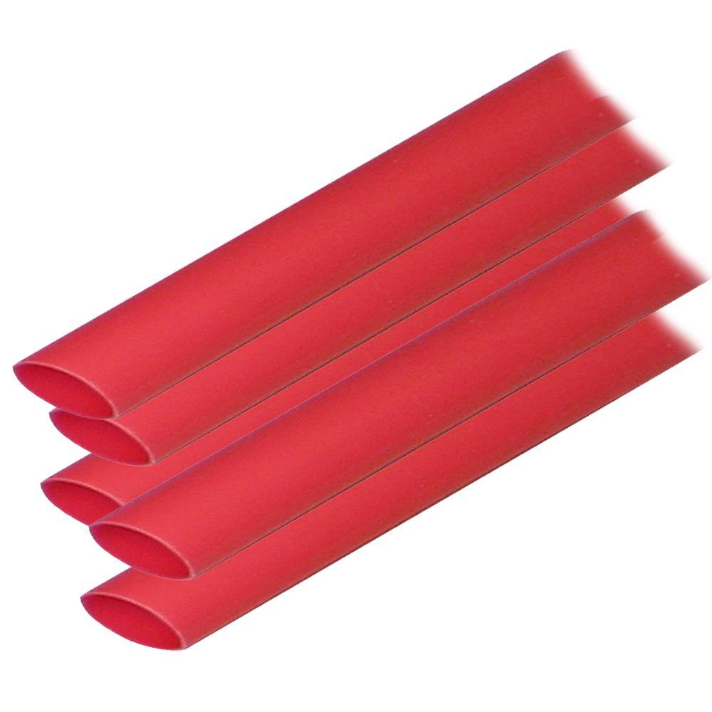 Ancor Adhesive Lined Heat Shrink Tubing (ALT) - 1/2" x 12" - 5-Pack - Red [305624] - shopbulluna.com