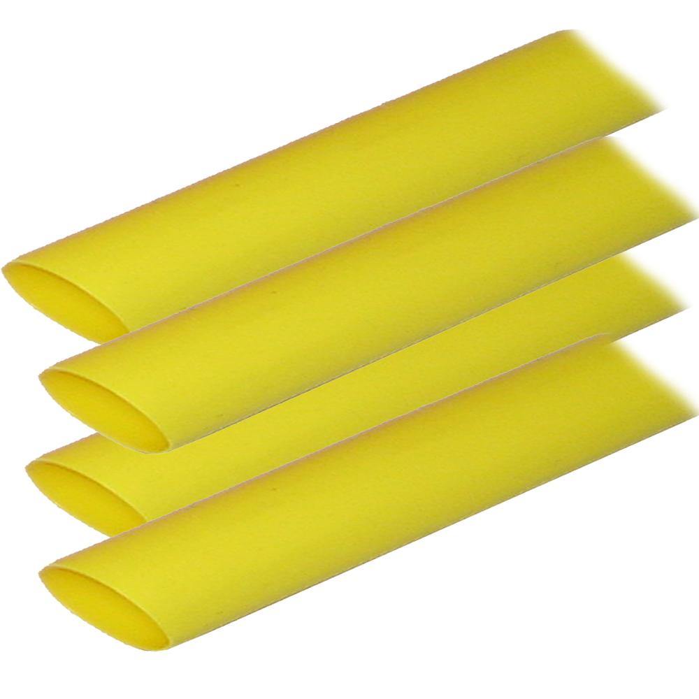 Ancor Adhesive Lined Heat Shrink Tubing (ALT) - 3/4" x 12" - 4-Pack - Yellow [306924] - shopbulluna.com