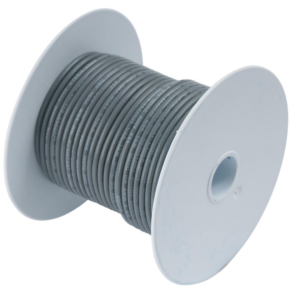 Ancor Grey 18 AWG Tinned Copper Wire - 35' [180403] - shopbulluna.com