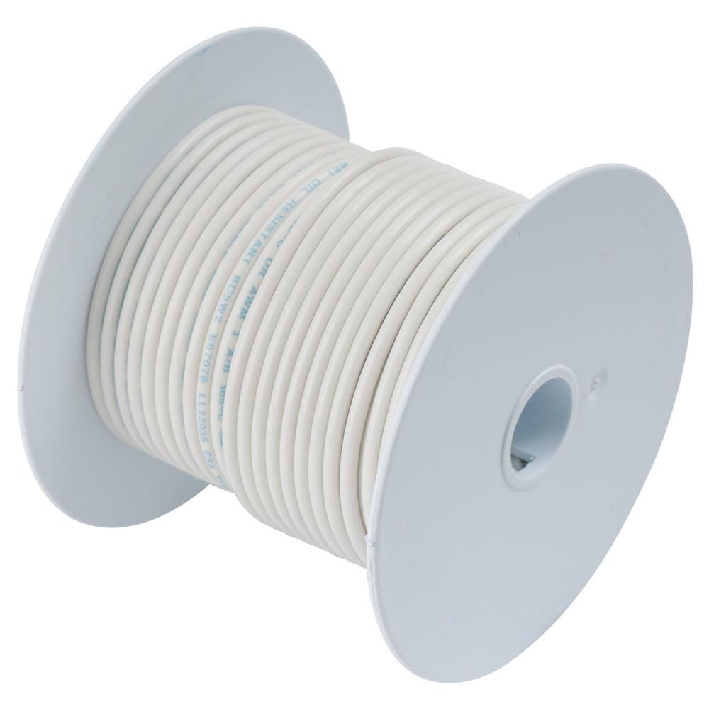 Ancor White 18 AWG Tinned Copper Wire - 35' [180903] - shopbulluna.com