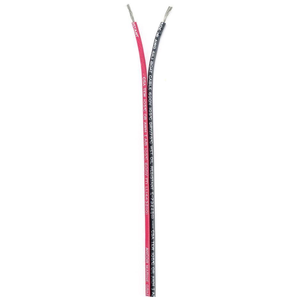 Ancor Ribbon Bonded Cable - 16/2 AWG - Red/Black - Flat - 100' [153110] - shopbulluna.com