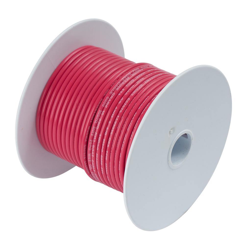 Ancor Red 8 AWG Tinned Copper Wire - 50' [111505] - shopbulluna.com