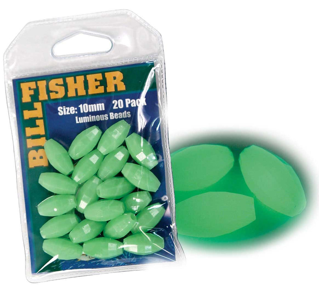 Billfisher Glow Beads 100mm Luminous 20 Pack - shopbulluna.com