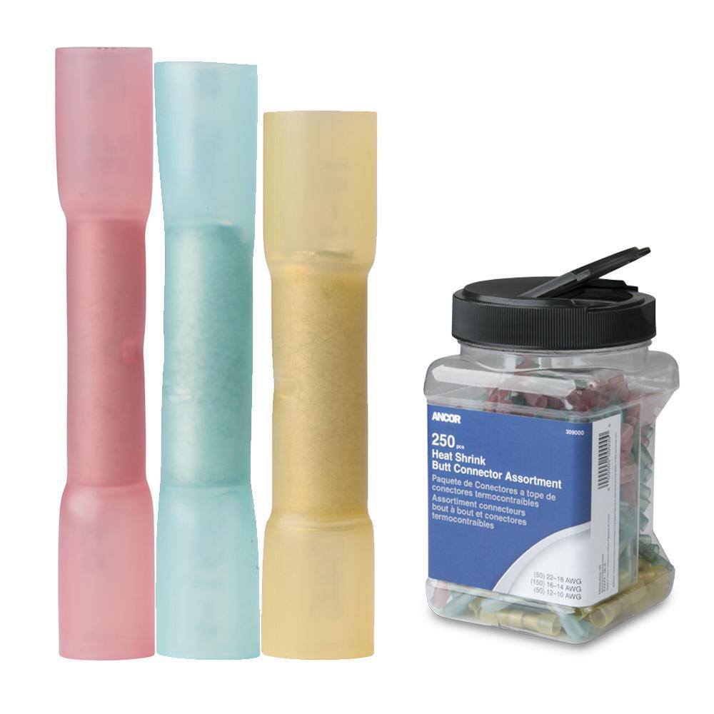 Ancor Heat Shrink Butt Connector Multi-Pack - 250-Piece - Jar [309000] - shopbulluna.com