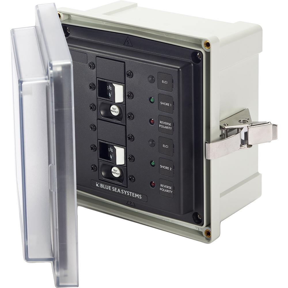 Blue Sea 3117 SMS Surface Mount System Panel Enclosure - 2 x 120V AC / 30A ELCI Main [3117] - shopbulluna.com