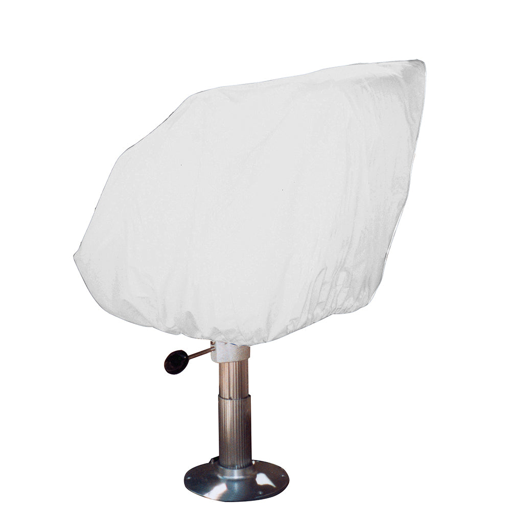 Taylor Made Helm/Bucket/Fixed Back Boat Seat Cover - Vinyl White [40230] - shopbulluna.com