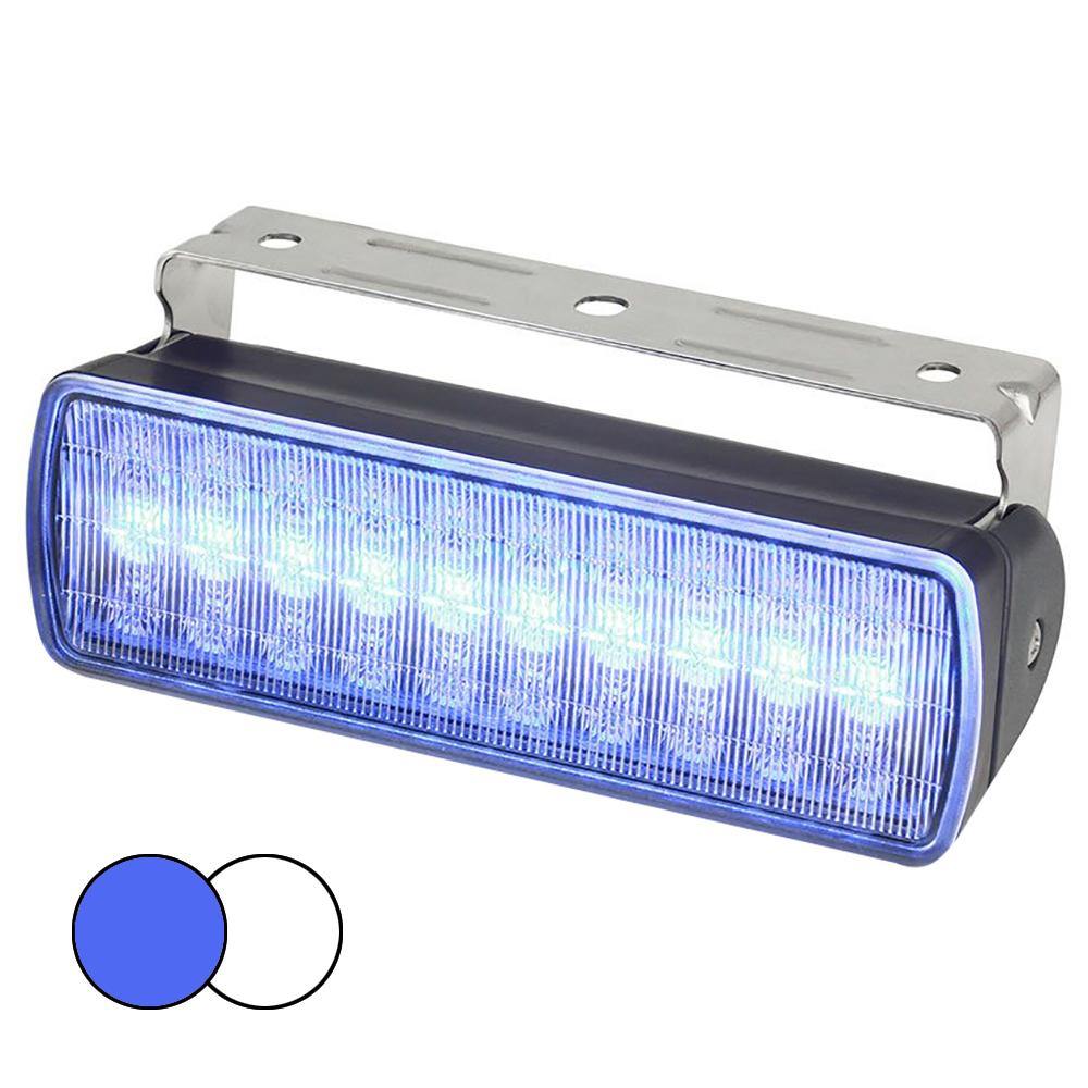 Hella Marine Sea Hawk XL Dual Color LED Floodlights - Blue/White LED - Black Housing [980950061] - shopbulluna.com