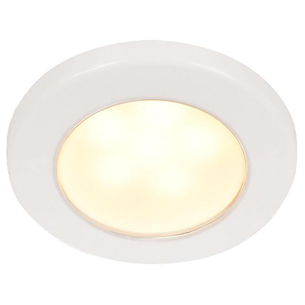 Hella Marine EuroLED 75 3" Round Screw Mount Down Light - Warm White LED - White Plastic Rim - 12V [958109011] - shopbulluna.com