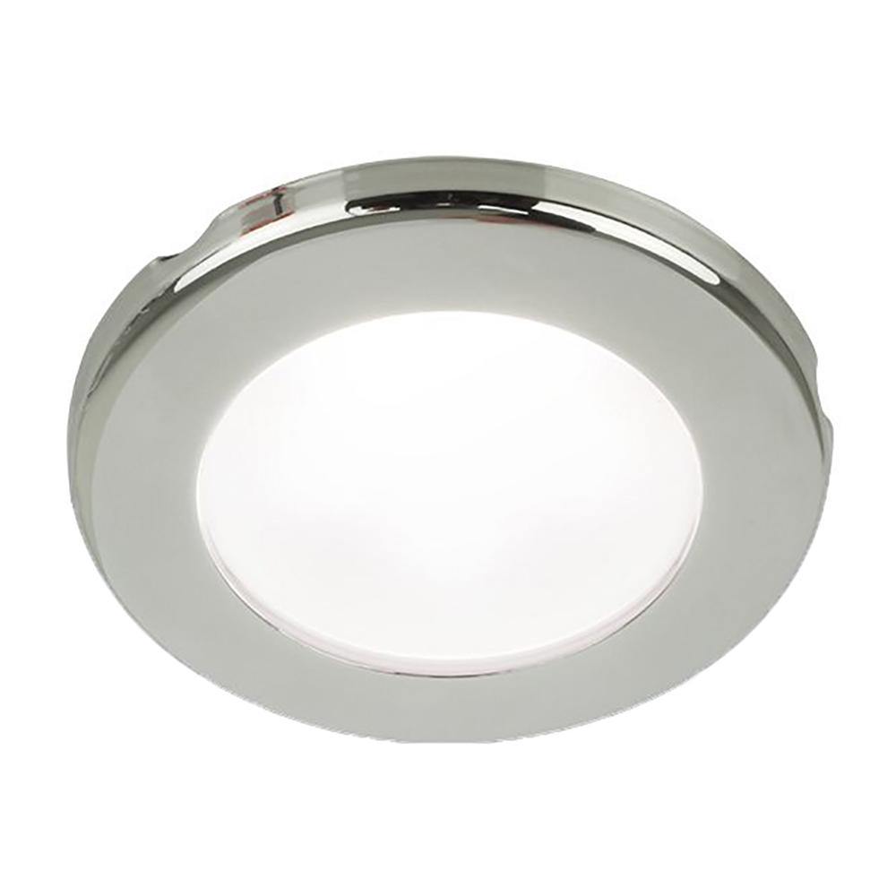 Hella Marine EuroLED 75 3" Round Screw Mount Down Light - White LED - Stainless Steel Rim - 24V [958110121] - shopbulluna.com