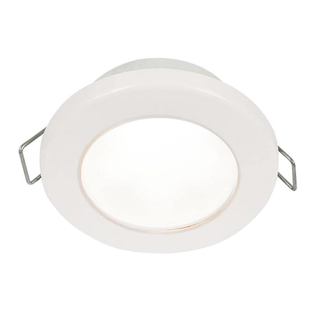 Hella Marine EuroLED 75 3" Round Spring Mount Down Light - White LED - White Plastic Rim - 12V [958110511] - shopbulluna.com