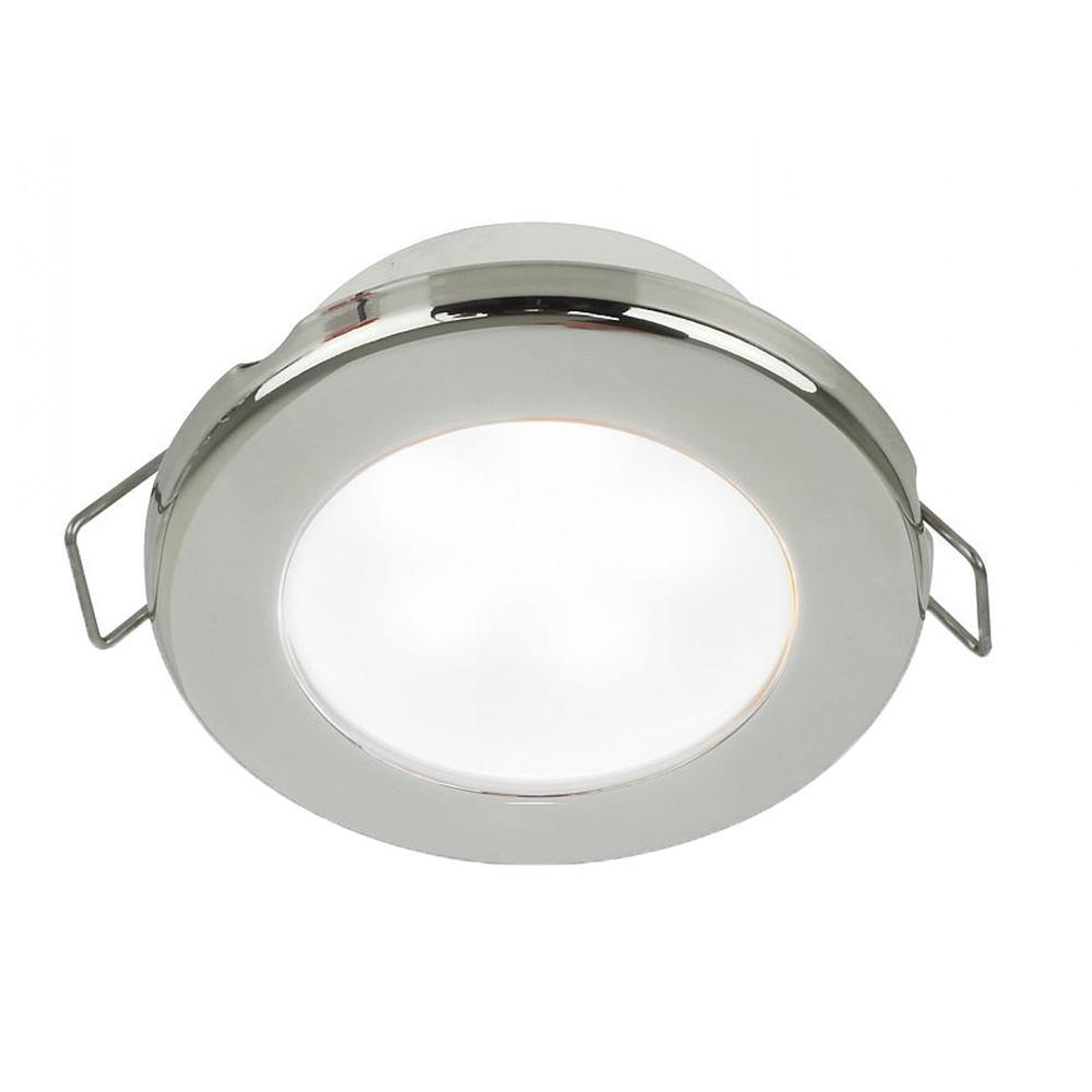 Hella Marine EuroLED 75 3" Round Spring Mount Down Light - White LED - Stainless Steel Rim - 12V [958110521] - shopbulluna.com