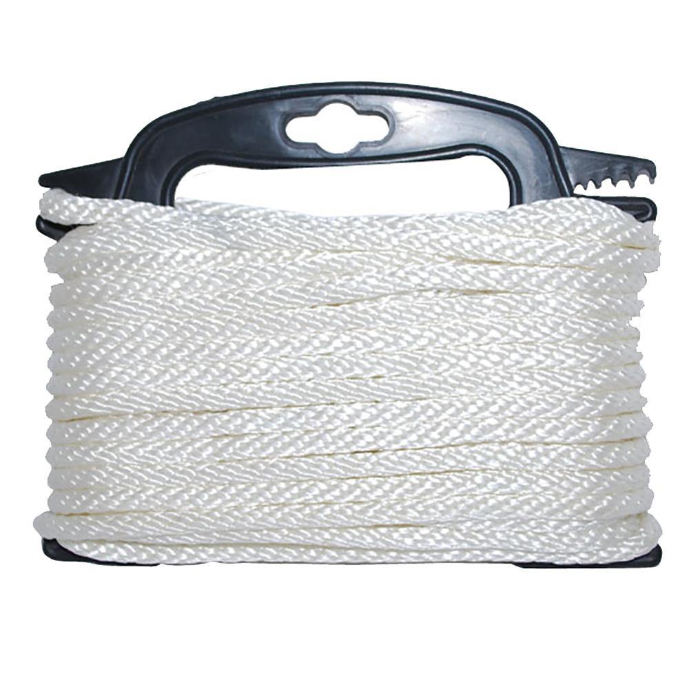 Attwood Braided Nylon Rope - 3/16" x 100' - White [117553-7] - shopbulluna.com