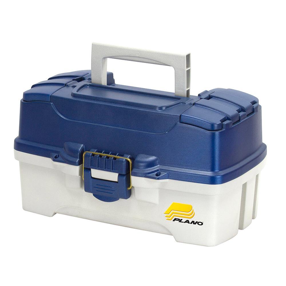 Plano 2-Tray Tackle Box w/Duel Top Access - Blue Metallic/Off White [620206] - shopbulluna.com