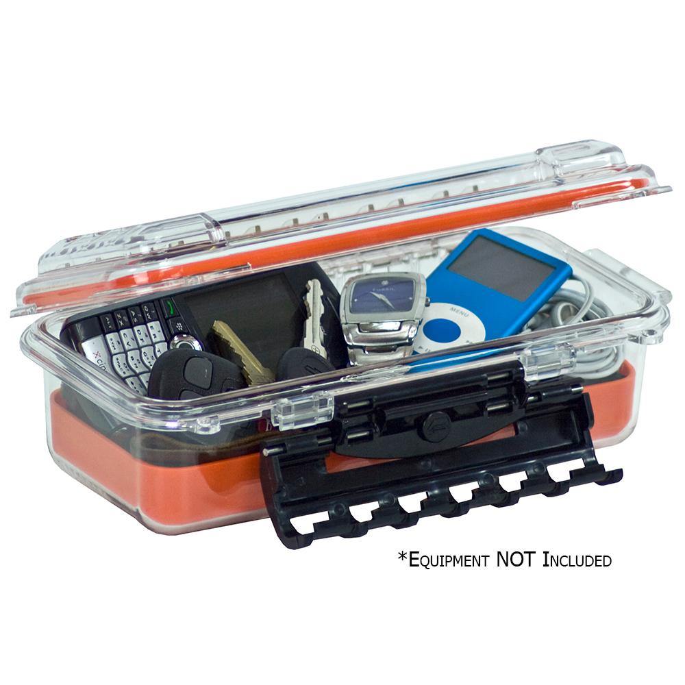 Plano Waterproof Polycarbonate Storage Box - 3500 Size - Orange/Clear [145000] - shopbulluna.com