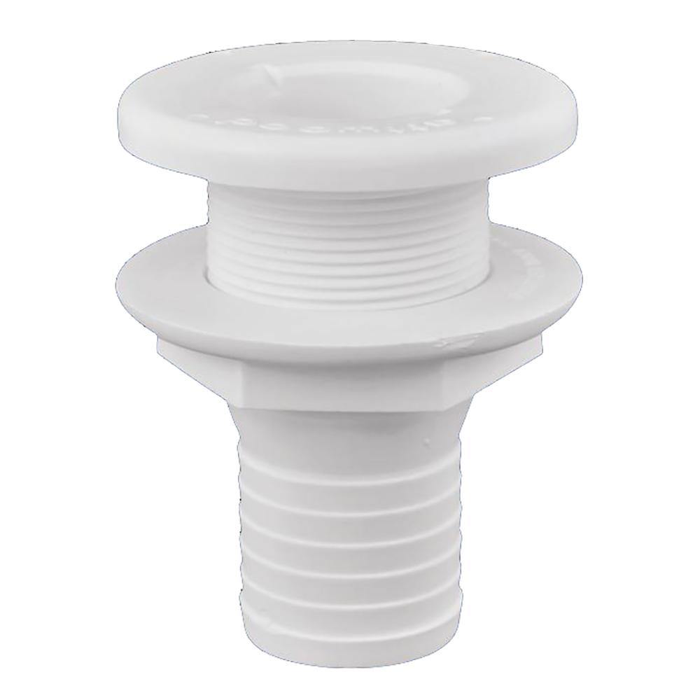 Attwood Plastic Thru-Hull Fitting - 1-1/2" - White [3875-3] - shopbulluna.com