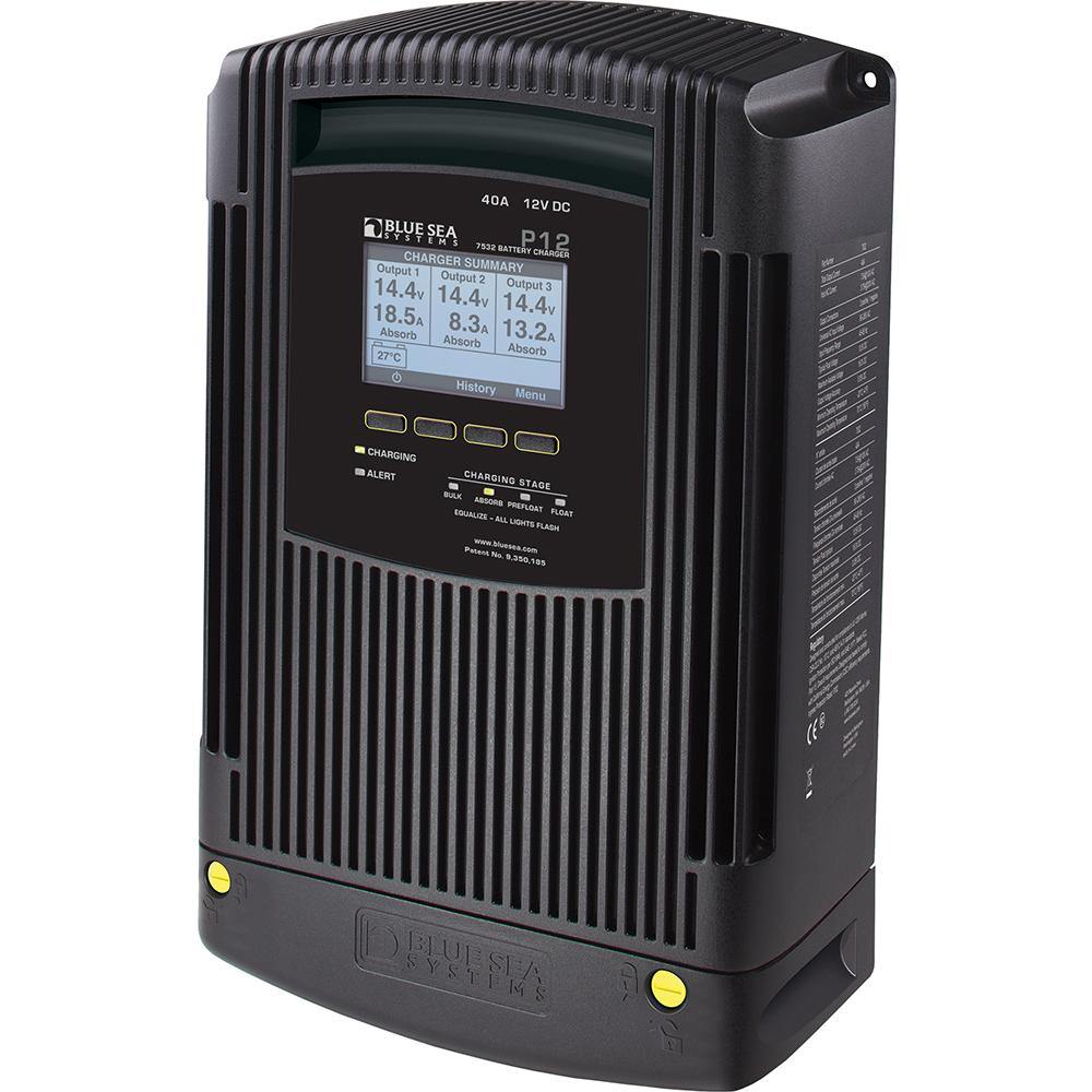 Blue Sea 7532 P12 Gen2 Battery Charger - 40A - 3-Bank [7532] - shopbulluna.com