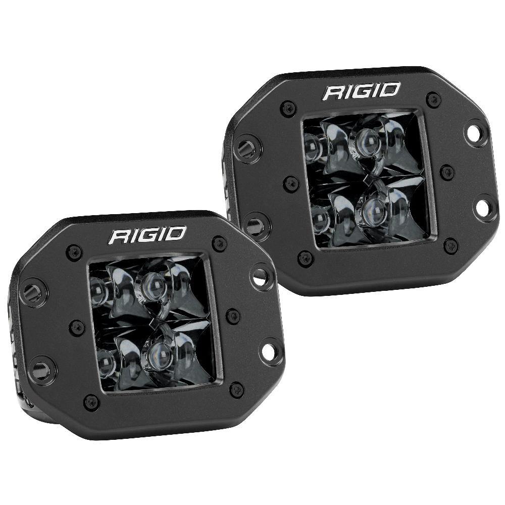 RIGID Industries D-Series PRO Flush Mount - Spot LED - Midnight Edition - Pair - Black [212213BLK] - shopbulluna.com