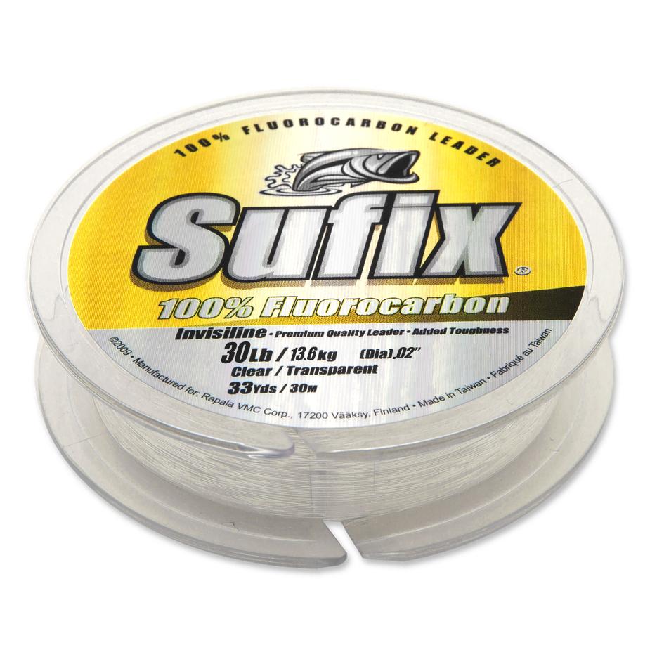 Sufix Invisiline Fluorocarbon Leader - 30 Pounds 33 Yards - Clear - shopbulluna.com