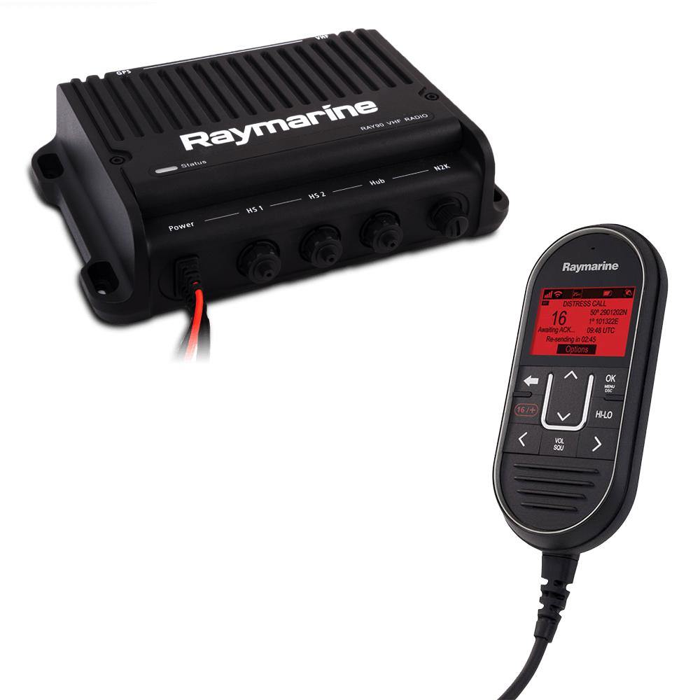 Raymarine Ray90 Modular Dual-Station VHF Black Box Radio System [E70492] - shopbulluna.com