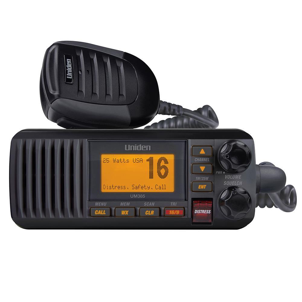 Uniden UM385 Fixed Mount VHF Radio - Black [UM385BK] - shopbulluna.com