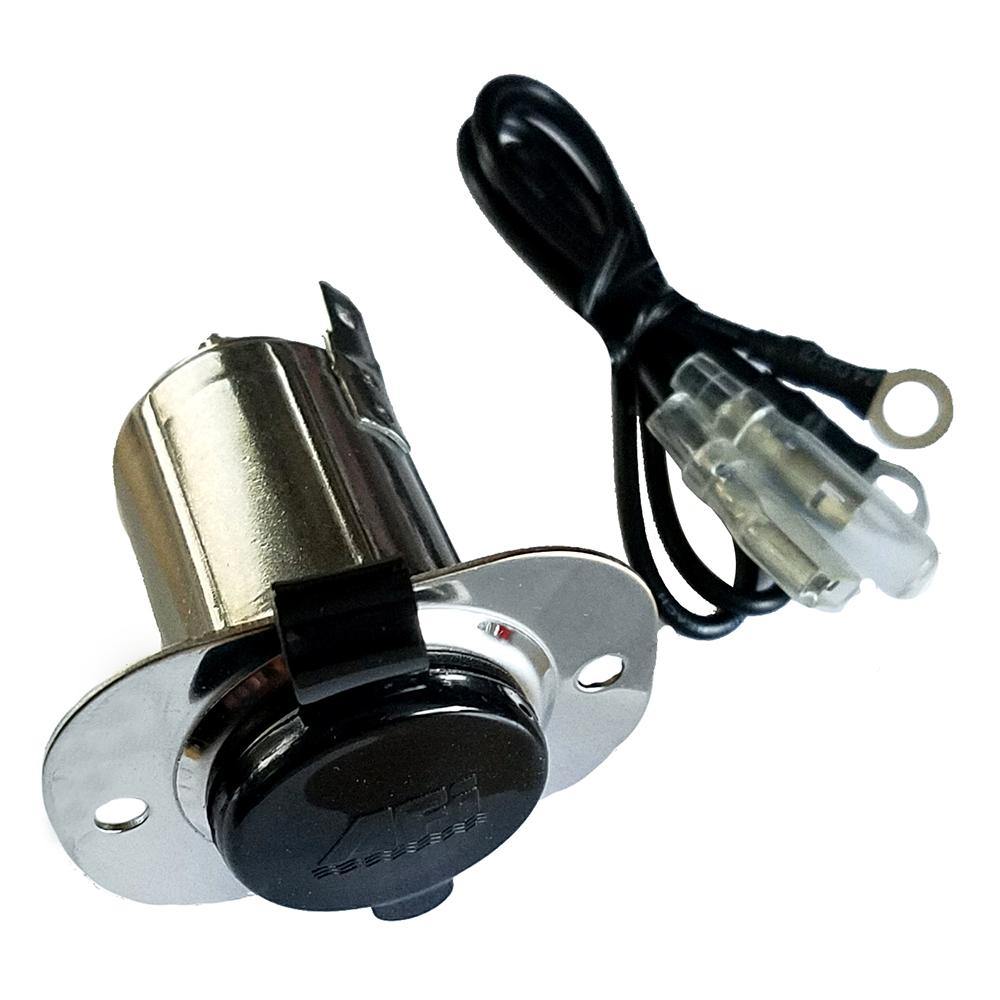 Marinco Stainless Steel 12V Receptacle w/Cap [20036] - shopbulluna.com