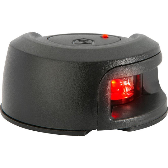 Attwood LightArmor Deck Mount Navigation Light - Black Composite - Port (red) - 2NM [NV2012PBR-7] - shopbulluna.com