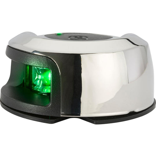 Attwood LightArmor Deck Mount Navigation Light - Stainless Steel - Starboard (green) - 2NM [NV2012SSG-7] - shopbulluna.com