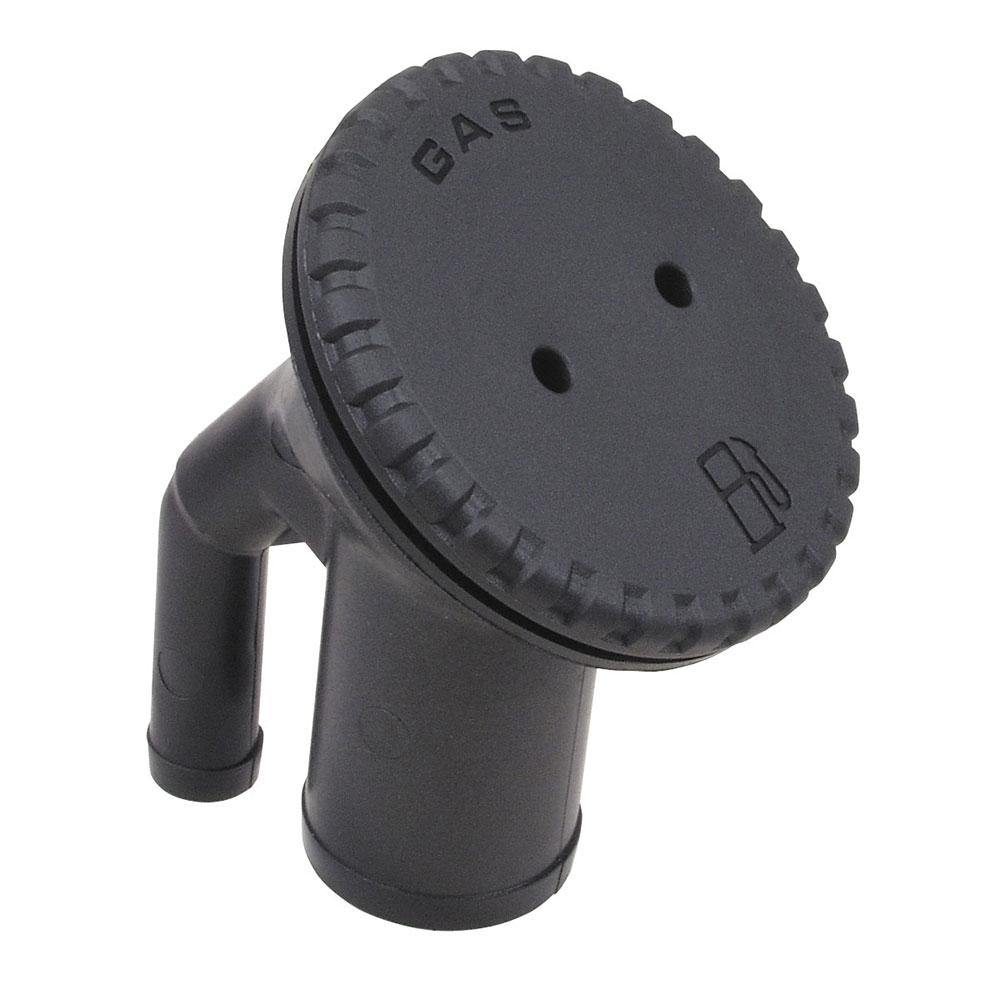 Perko 0542 Vented Fill f/1-1/2" Hose - Angled Neck - Gas - Black [0542DPGBLK] - shopbulluna.com