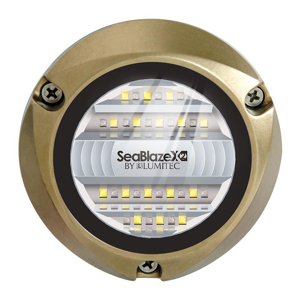 Lumitec SeaBlazeX2 LED Underwater Light - Dual Color - White/Blue [101516] - shopbulluna.com