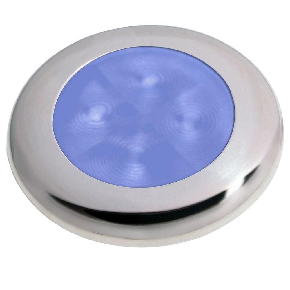 Hella Marine Polished Stainless Steel Rim LED Courtesy Lamp - Blue [980503221] - shopbulluna.com