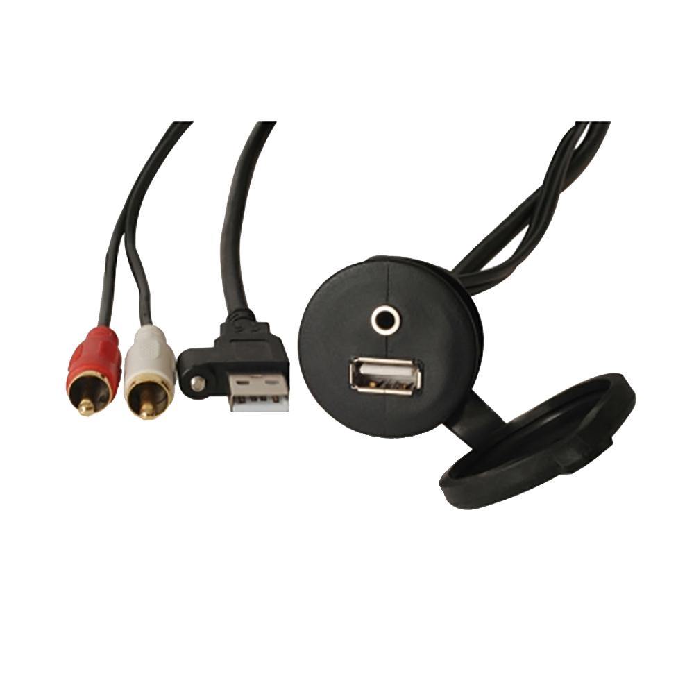 FUSION MS-CBUUSB3.5 Panel Mount USB  3.5mm Headphone Jack [010-12381-00] - shopbulluna.com