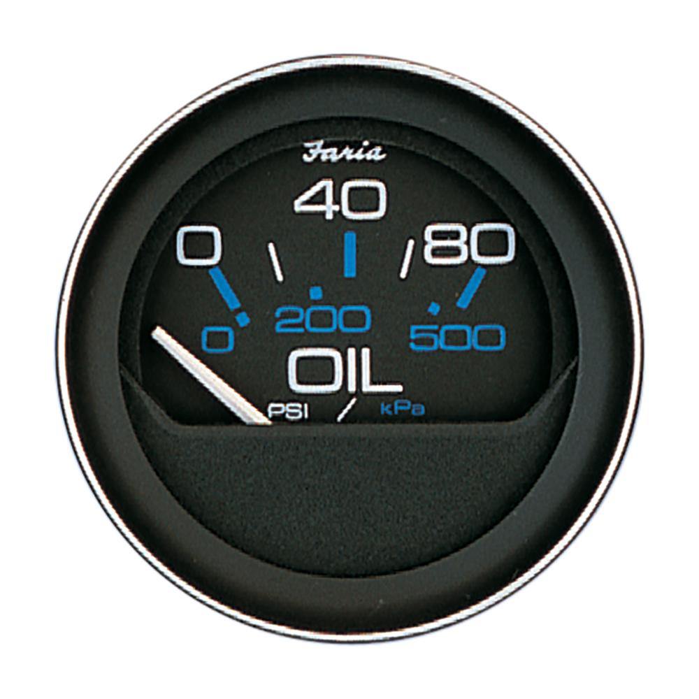 Faria Coral 2" Oil Pressure Gauge (80 PSI) [13002] - shopbulluna.com