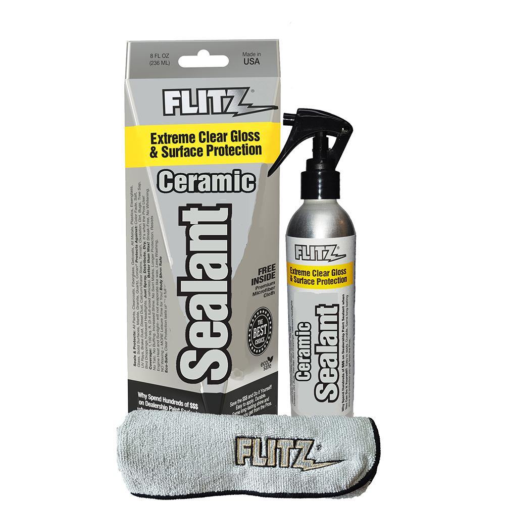 Flitz Ceramic Sealant Spray Bottle w/Microfiber Polishing Cloth - 236ml/8oz [CS 02908] - shopbulluna.com