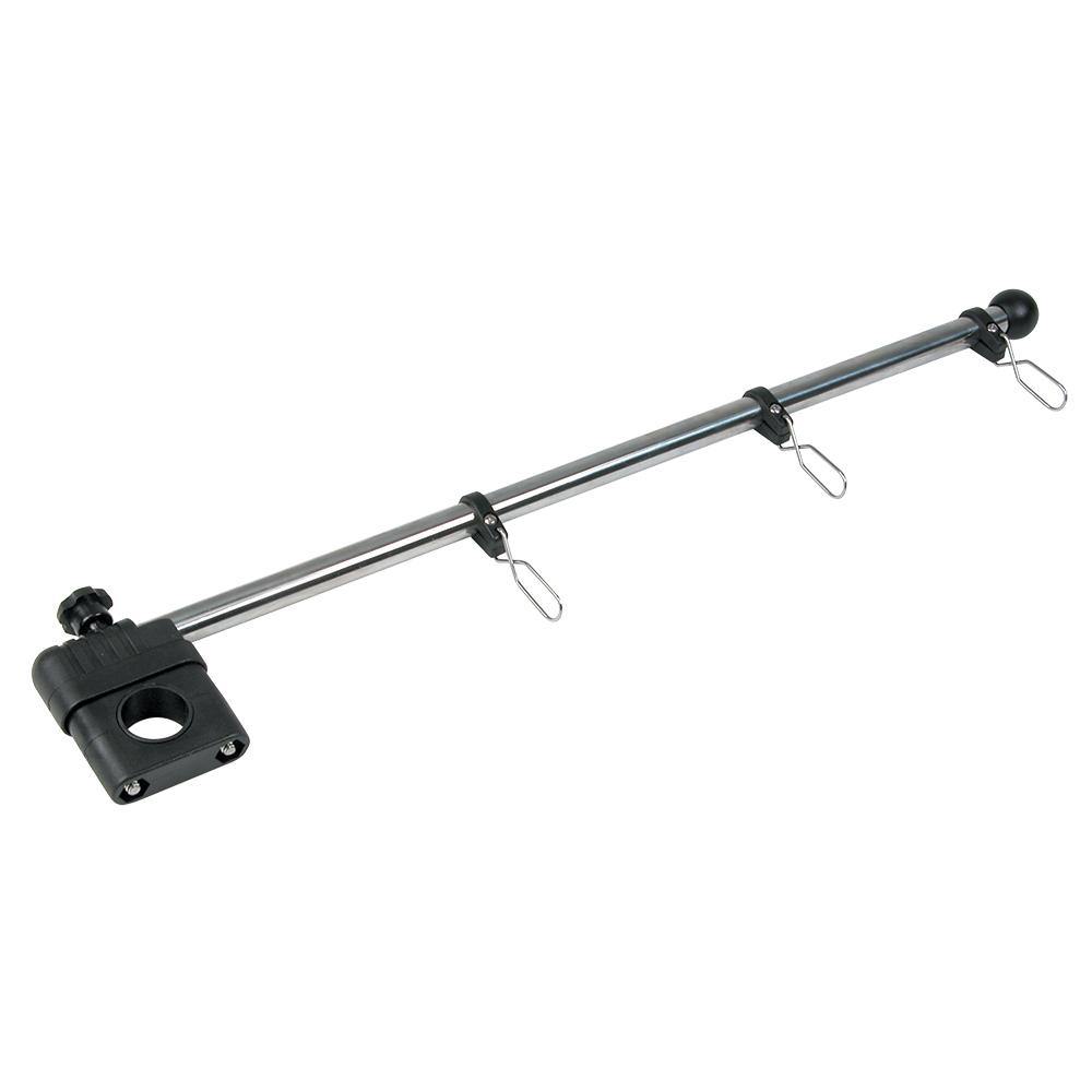 Whitecap 17" Rail Mount Flag Pole - 1/2" Diameter, Stainless Steel Staff Nylon Mount [S-5010] - shopbulluna.com