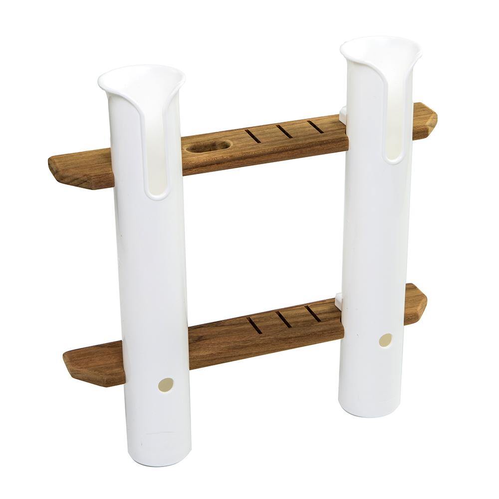 Whitecap Teak 2-Rod Tournament Storage Rack [63448] - shopbulluna.com