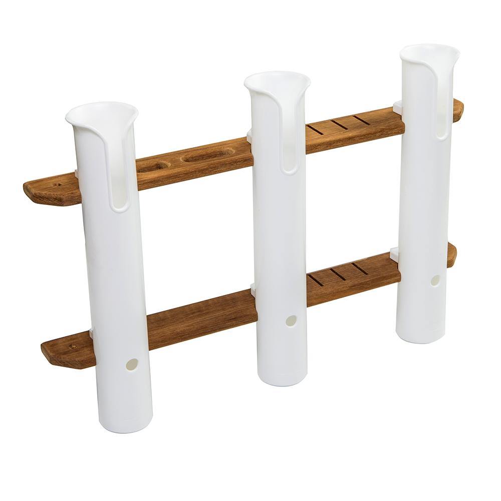 Whitecap Teak 3-Rod Tournament Storage Rack [63449] - shopbulluna.com