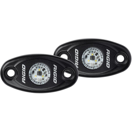 RIGID Industries A-Series Black High Power LED Light - Pair - Blue [482113] - shopbulluna.com