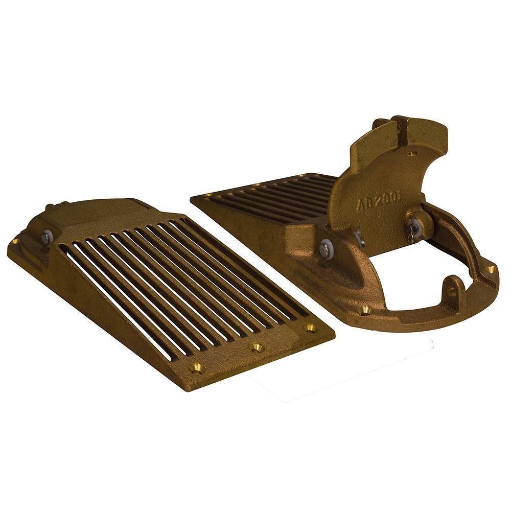 GROCO Bronze Slotted Hull Scoop Strainer w/Access Door f/Up to 1-1/4" Thru Hull [ASC-1250] - shopbulluna.com