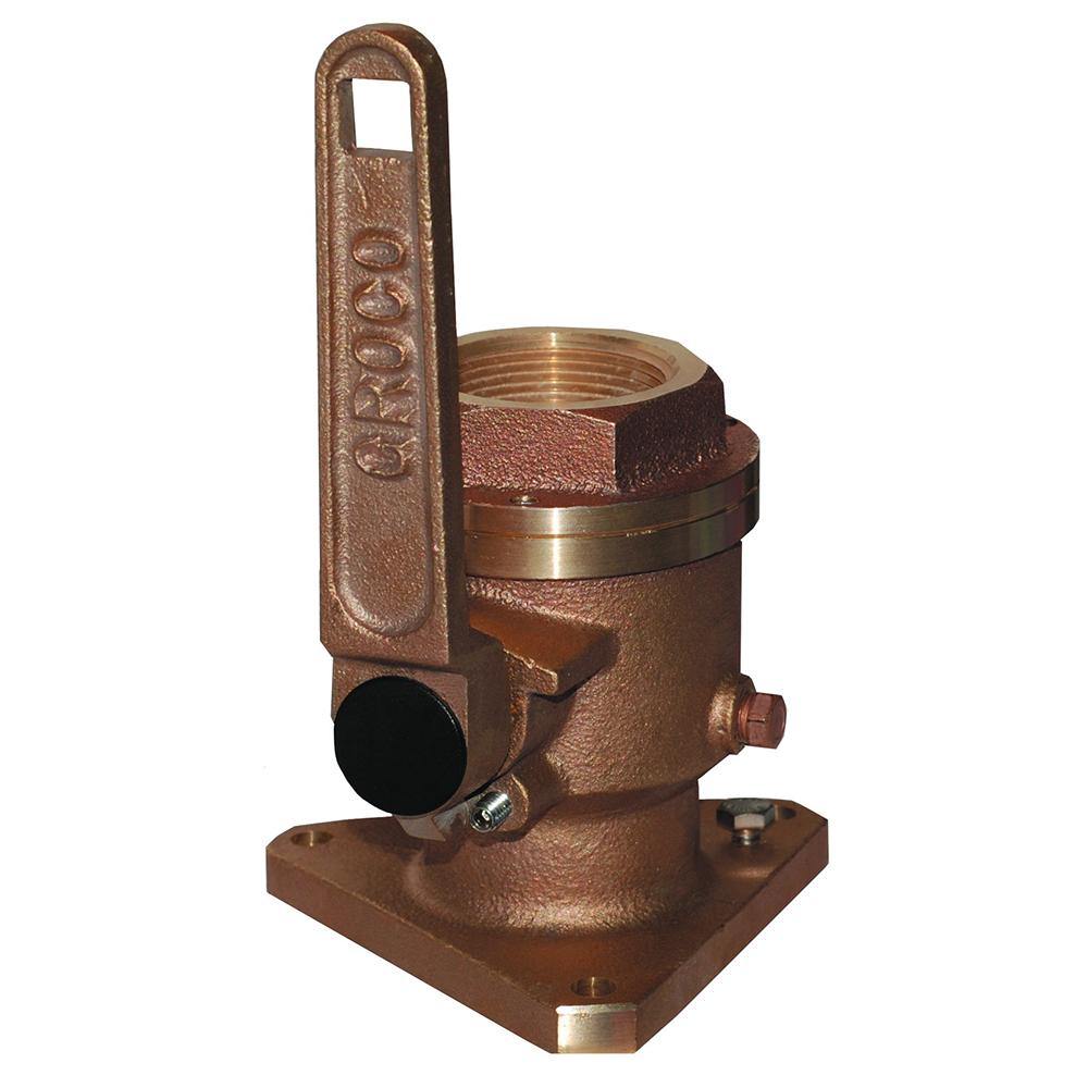 GROCO 3/4" Bronze Flanged Full Flow Seacock [BV-750] - shopbulluna.com