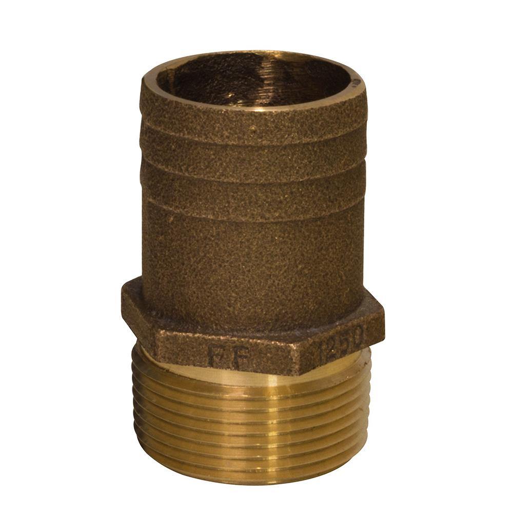 GROCO 1/2" NPT x 3/4" Bronze Full Flow Pipe to Hose Straight Fitting [FF-500] - shopbulluna.com