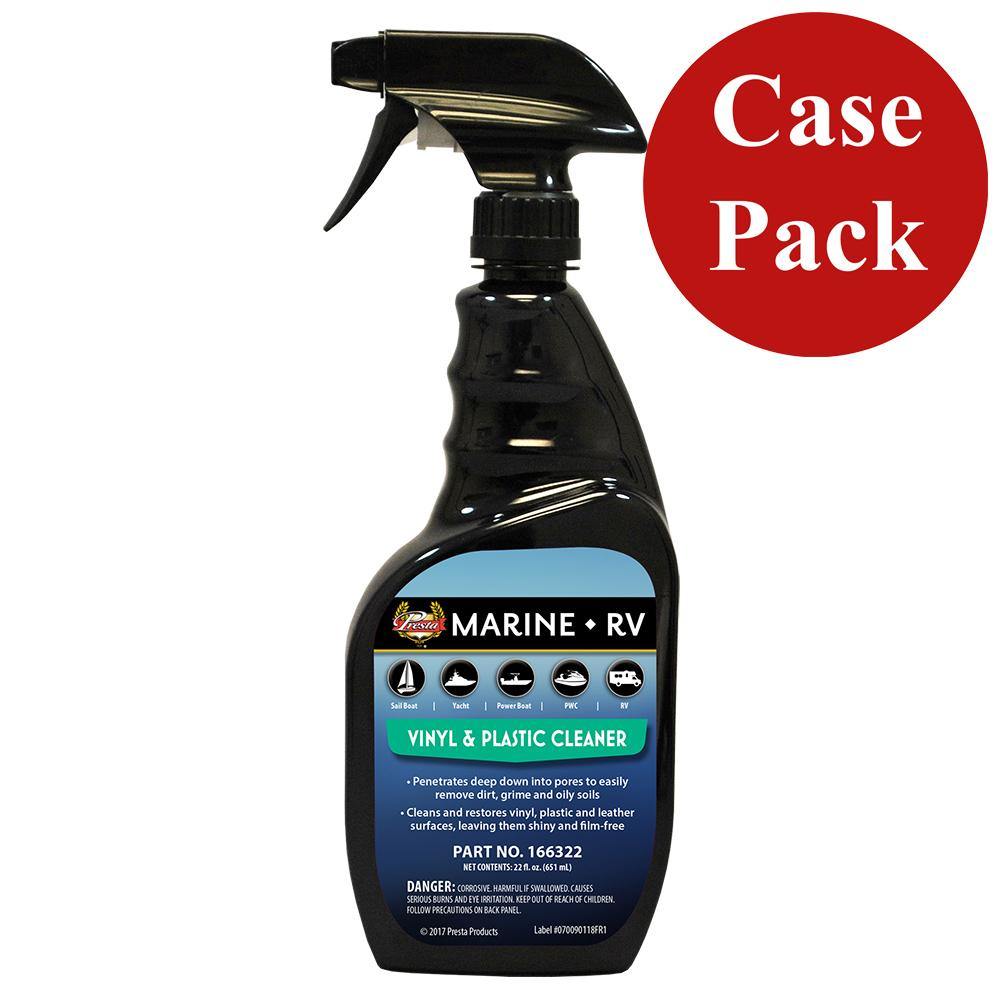 Presta Marine Vinyl  Plastic Cleaner - 22oz - *Case of 12* [166322CASE] - shopbulluna.com