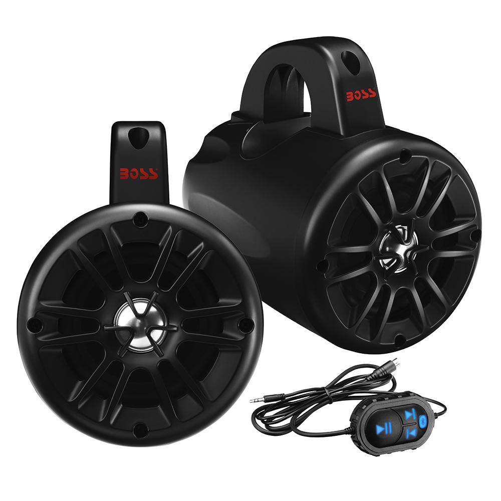 Boss Audio BM40AMPBT 4" 2-Way Amplified Roll Cage/Waketower Speaker Pods w/Bluetooth Controller [BM40AMPBT] - shopbulluna.com